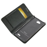 REIKO LG L90 FLIP FOLIO CASE WITH CARD HOLDER IN GRAY