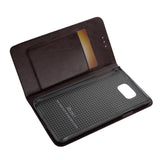 REIKO SAMSUNG GALAXY ALPHA FLIP FOLIO CASE WITH CARD HOLDER IN BROWN