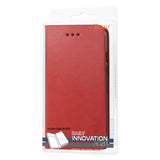 REIKO SAMSUNG GALAXY ALPHA FLIP FOLIO CASE WITH CARD HOLDER IN RED