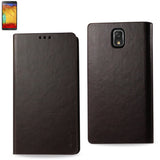REIKO SAMSUNG GALAXY NOTE 3 FLIP FOLIO CASE WITH CARD HOLDER IN BROWN