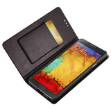 REIKO SAMSUNG GALAXY NOTE 3 FLIP FOLIO CASE WITH CARD HOLDER IN BROWN