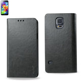 REIKO SAMSUNG GALAXY S5 FLIP FOLIO CASE WITH CARD HOLDER IN GRAY