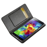 REIKO SAMSUNG GALAXY S5 FLIP FOLIO CASE WITH CARD HOLDER IN GRAY