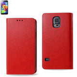 REIKO SAMSUNG GALAXY S5 FLIP FOLIO CASE WITH CARD HOLDER IN RED