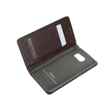 REIKO SAMSUNG GALAXY S6 FLIP FOLIO CASE WITH CARD HOLDER IN BROWN
