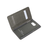 REIKO SAMSUNG GALAXY S6 FLIP FOLIO CASE WITH CARD HOLDER IN GRAY
