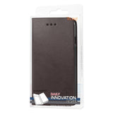 REIKO ZTE GRAND X FLIP FOLIO CASE WITH CARD HOLDER IN BROWN