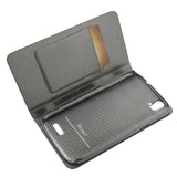REIKO ZTE GRAND X FLIP FOLIO CASE WITH CARD HOLDER IN GRAY