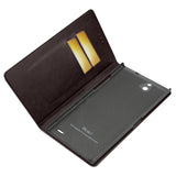REIKO ZTE GRAND X MAX FLIP FOLIO CASE WITH CARD HOLDER IN BROWN