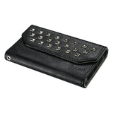 REIKO IPHONE SE/ 5S/ 5 STUDS WALLET CASE IN BLACK