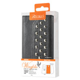 REIKO IPHONE SE/ 5S/ 5 STUDS WALLET CASE IN BLACK