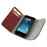 REIKO IPHONE SE/ 5S/ 5 STUDS WALLET CASE IN DARK RED