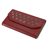 REIKO IPHONE SE/ 5S/ 5 STUDS WALLET CASE IN DARK RED