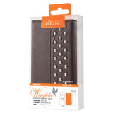 REIKO SAMSUNG GALAXY NOTE 3 STUDS WALLET CASE IN BROWN