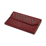 REIKO SAMSUNG GALAXY NOTE 3 STUDS WALLET CASE IN DARK RED