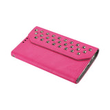 REIKO SAMSUNG GALAXY NOTE 3 STUDS WALLET CASE IN HOT PINK