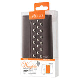 REIKO SAMSUNG GALAXY S4 STUDS WALLET CASE IN BROWN