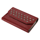REIKO SAMSUNG GALAXY S4 STUDS WALLET CASE IN DARK RED