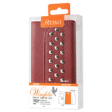 REIKO SAMSUNG GALAXY S4 STUDS WALLET CASE IN DARK RED