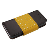 REIKO IPHONE 5C JEWELRY DIAMOND STUDS BELT WALLET CASE IN BROWN