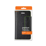 REIKO IPHONE 6 PLUS DUAL COLOR FLIP FOLIO WALLET CASE IN GREEN BLACK