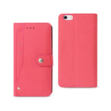 REIKO IPHONE 6 PLUS/ 6S PLUS WALLET CASE WITH SLIDE OUT POCKET AND FOLD STAND IN HOT PINK