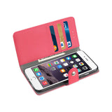 REIKO IPHONE 6 PLUS/ 6S PLUS WALLET CASE WITH SLIDE OUT POCKET AND FOLD STAND IN HOT PINK