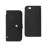 REIKO IPHONE 6/ 6S WALLET CASE WITH SLIDE OUT POCKET AND FOLD STAND IN BLACK