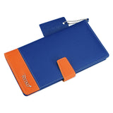 REIKO IPHONE 6/ 6S TWO TONE SUPER WALLET CASE WITH MULTIPLE CARD SLOTS IN ORANGE NAVY