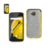 REIKO MOTOROLA MOTO E (2015) JEWELRY SLIM KARAT GLITTER CASE IN SILVER