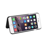 REIKO IPHONE 6 PLUS/ 6S PLUS HIDDEN MIRROR WALLET CASE WITH KICKSTAND FUNCTION IN BLACK