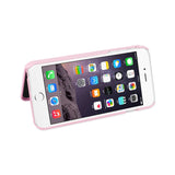 REIKO IPHONE 6 PLUS/ 6S PLUS HIDDEN MIRROR WALLET CASE WITH KICKSTAND FUNCTION IN PINK