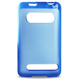 REIKO HTC EVO 4G FRAME BUMPER CLEAR BACK CASE IN NAVY