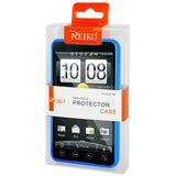 REIKO HTC EVO 4G FRAME BUMPER CLEAR BACK CASE IN NAVY