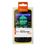 REIKO LG NEXUS 4 FRAME BUMPER CLEAR BACK CASE IN YELLOW