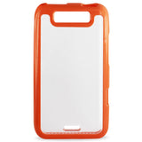 REIKO LG VIPER 4G LTE FRAME BUMPER CLEAR BACK CASE IN ORANGE