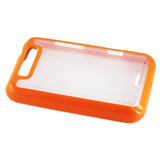 REIKO LG VIPER 4G LTE FRAME BUMPER CLEAR BACK CASE IN ORANGE