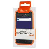 REIKO LG VIPER 4G LTE FRAME BUMPER CLEAR BACK CASE IN ORANGE