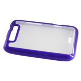REIKO LG VIPER 4G LTE FRAME BUMPER CLEAR BACK CASE IN PURPLE