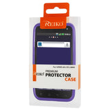 REIKO LG VIPER 4G LTE FRAME BUMPER CLEAR BACK CASE IN PURPLE