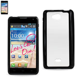 REIKO LG SPIRIT 4G FRAME BUMPER CLEAR BACK CASE IN BLACK