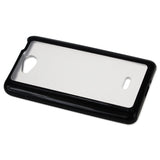 REIKO LG SPIRIT 4G FRAME BUMPER CLEAR BACK CASE IN BLACK