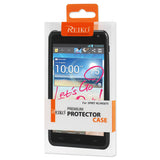 REIKO LG SPIRIT 4G FRAME BUMPER CLEAR BACK CASE IN BLACK