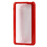 REIKO LG SPIRIT 4G FRAME BUMPER CLEAR BACK CASE IN RED