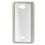 REIKO LG SPIRIT 4G FRAME BUMPER CLEAR BACK CASE IN WHITE