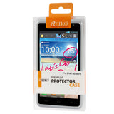 REIKO LG SPIRIT 4G FRAME BUMPER CLEAR BACK CASE IN WHITE