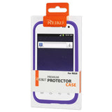 REIKO SAMSUNG GALAXY ADMIRE 4G FRAME BUMPER CLEAR BACK CASE IN PURPLE