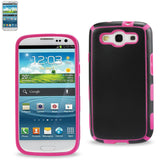 REIKO SAMSUNG GALAXY S3 SLIM COMMUTE CASE IN BLACK HOT PINK