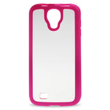 REIKO SAMSUNG GALAXY S4 FRAME CASE WITH CLEAR BACK COVER IN HOT PINK