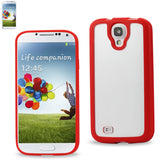 REIKO SAMSUNG GALAXY S4 FRAME CASE WITH CLEAR BACK COVER IN RED